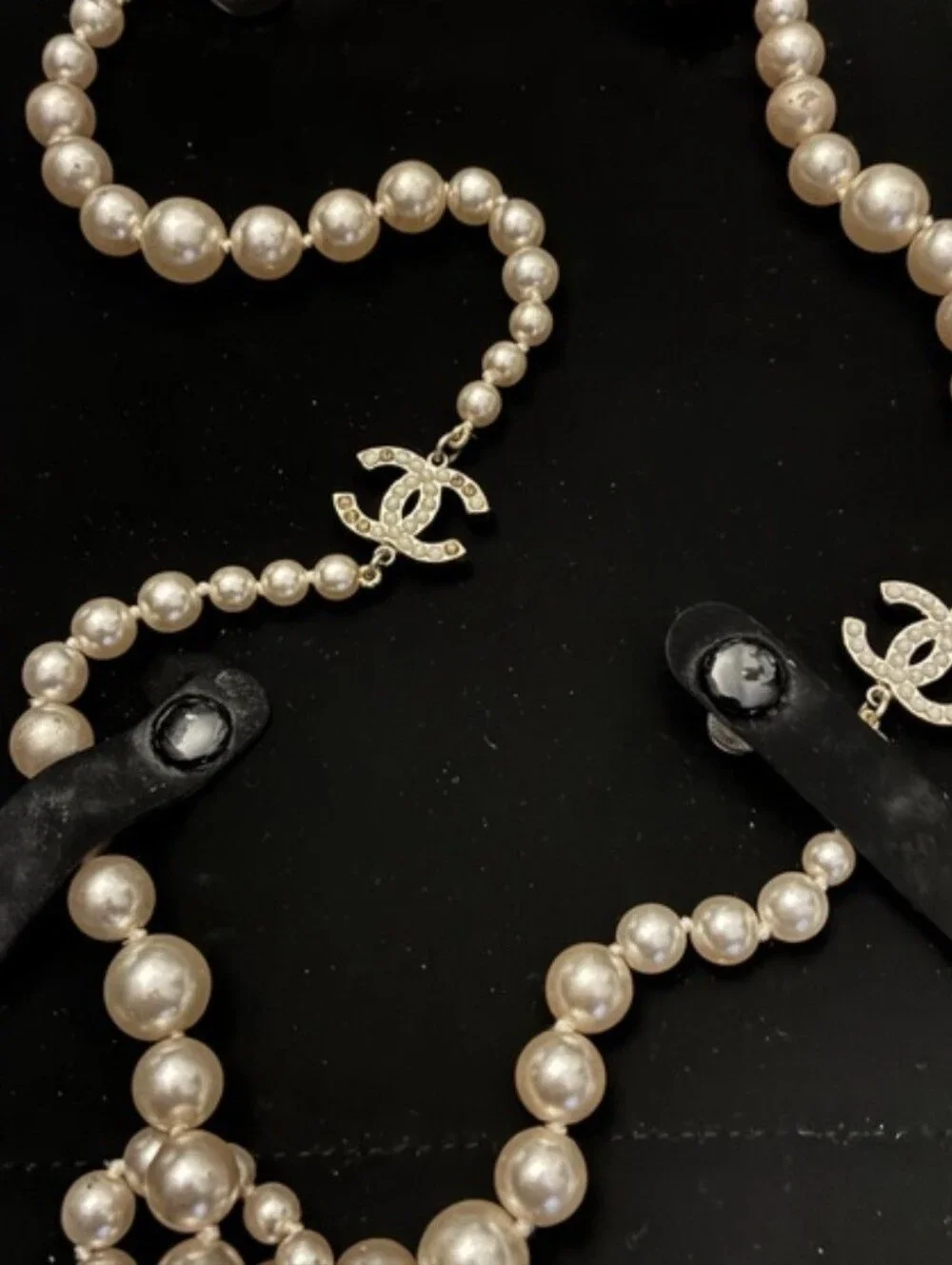 CHANEL Graduated Long CC Pearl Necklace - Classic Beaded Strand